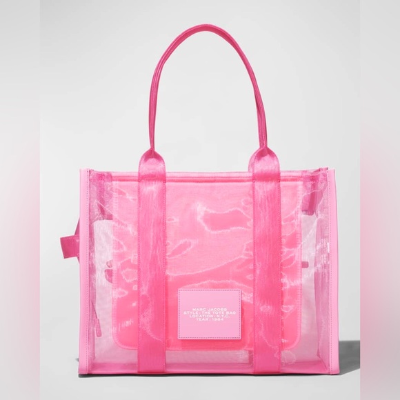 Authentic Marc Jacob’s Candy Pink Mesh Large Tote w/Dust Bag - Picture 3 of 8